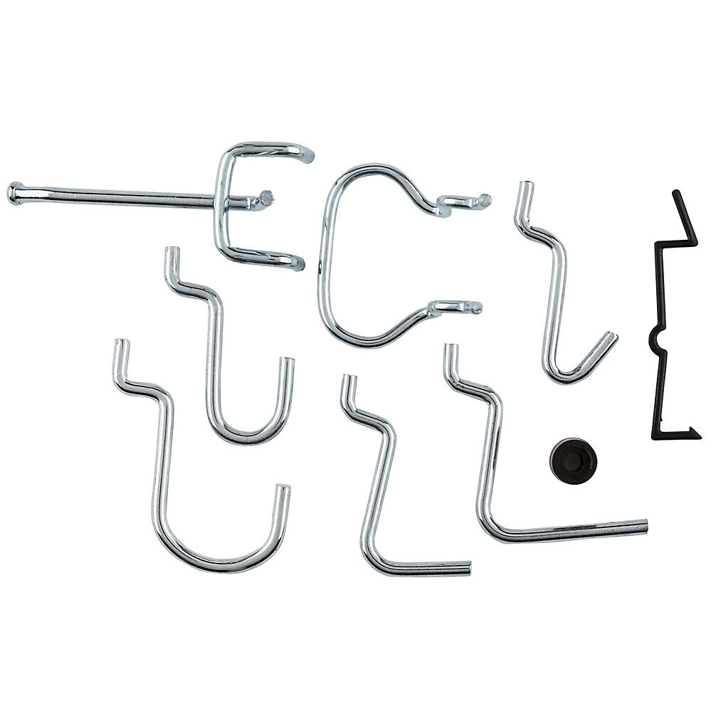 National N112-060  Locking Peg Hook 48 Piece Assortment - Zinc Plated (V2394)
