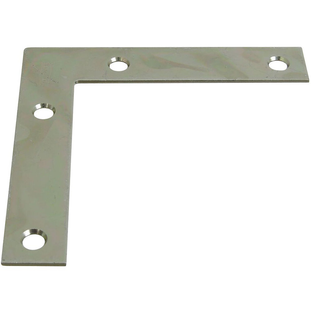 National N114-116  Flat Corner Brace 4" x 3/4" - Zinc Plated - 4 per Package (V117)