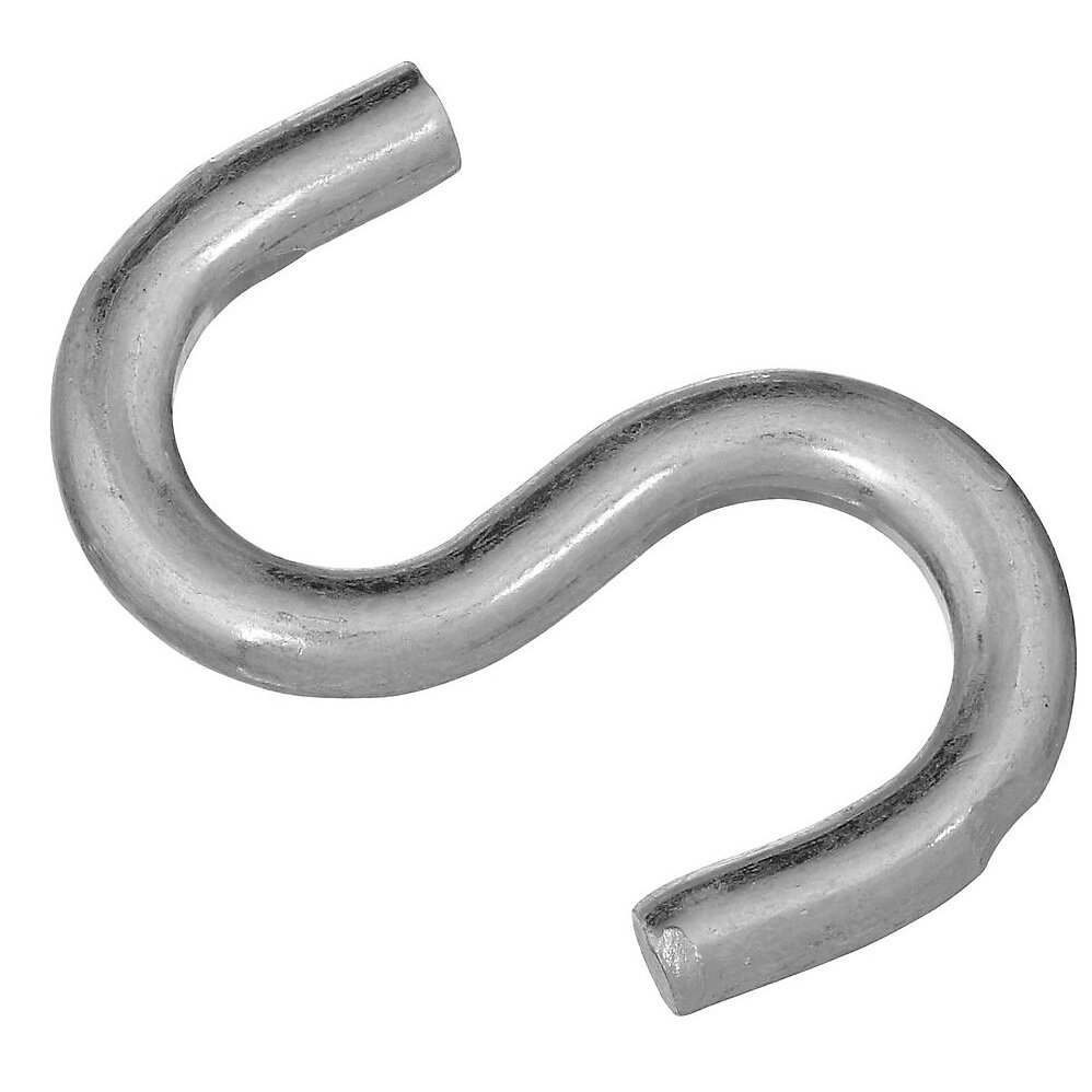 National N121-715  Open S Hook 2-1/2" - Zinc Plated (V2076)