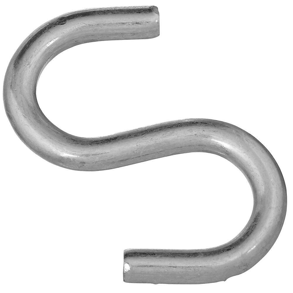 National  N121-756  Open S Hook 3" - Zinc Plated (V2076)