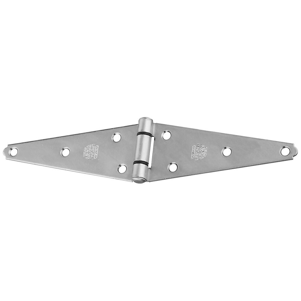 National N128-074  Heavy Strap 6" Hinge - Zinc Plated (282BC)