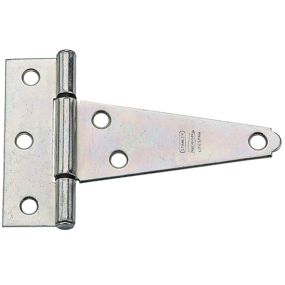 National  N129-023  Extra Heavy Duty 4" T-Hinge - Zinc Plated (286BC)