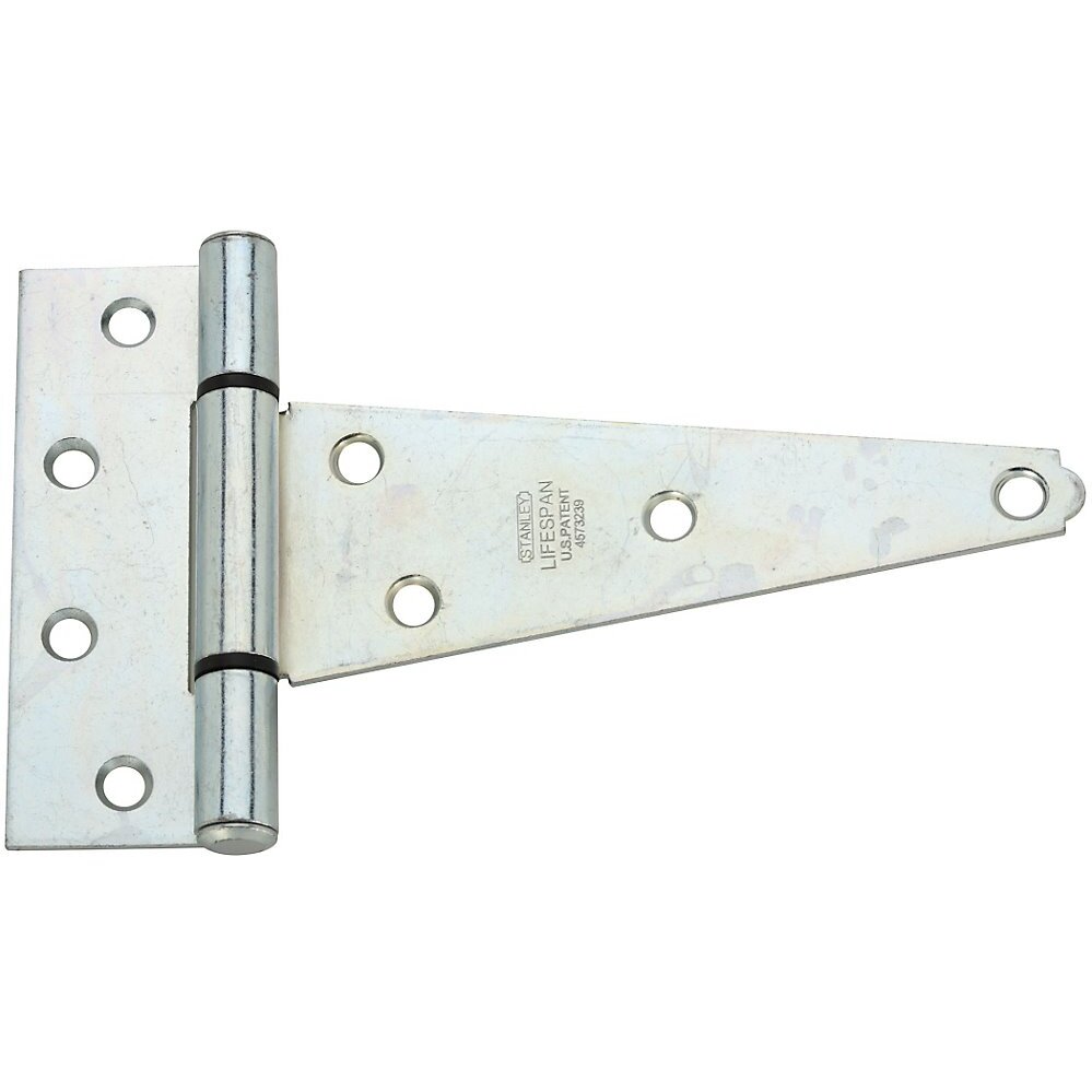 National  N129-171  Extra Heavy Duty 6" T-Hinge - Zinc Plated (286BC)