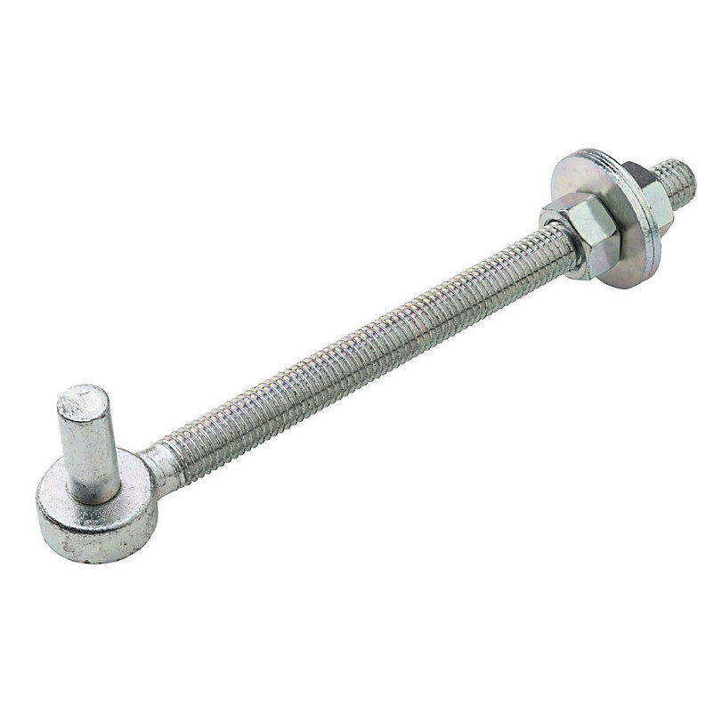 National N130-617  Gate Bolt Hook 5/8" x 8" - Zinc Plated (293BC)