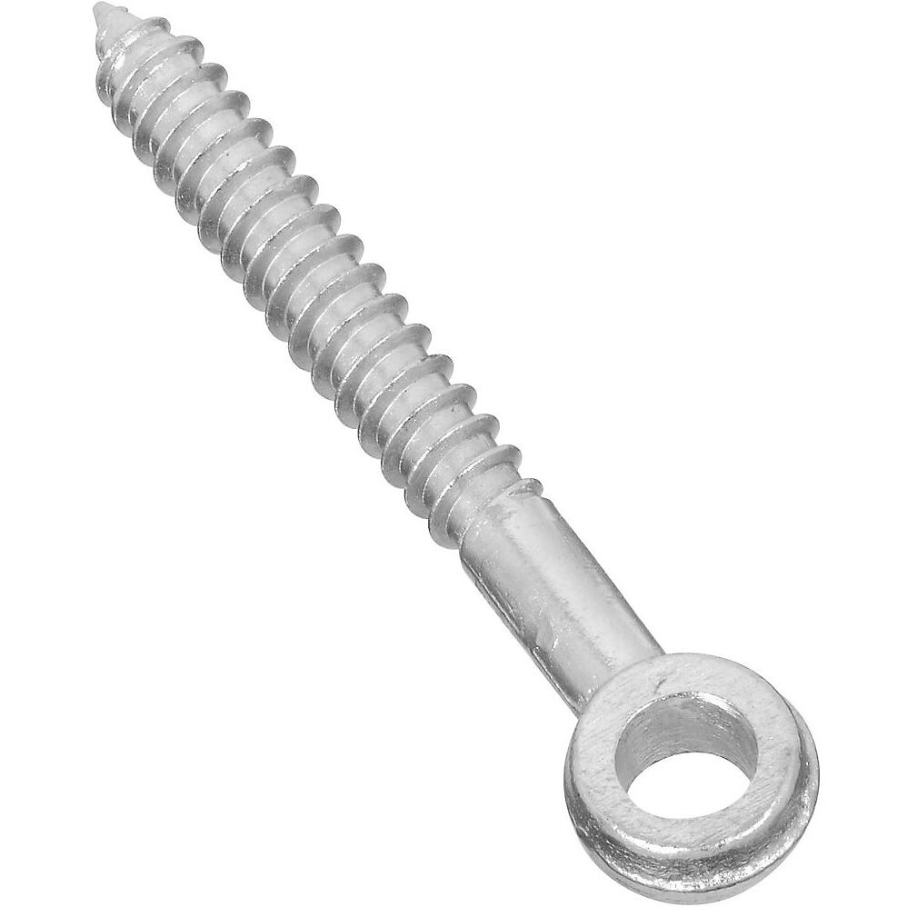 National N131-193  Screw Eye 1/2" x 4" - Zinc Plated (296BC)