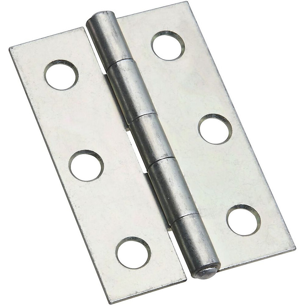 National N146-258  Non-Removable 2-1/2" Pin Hinge - Zinc Plated - 2 per Package (V518)