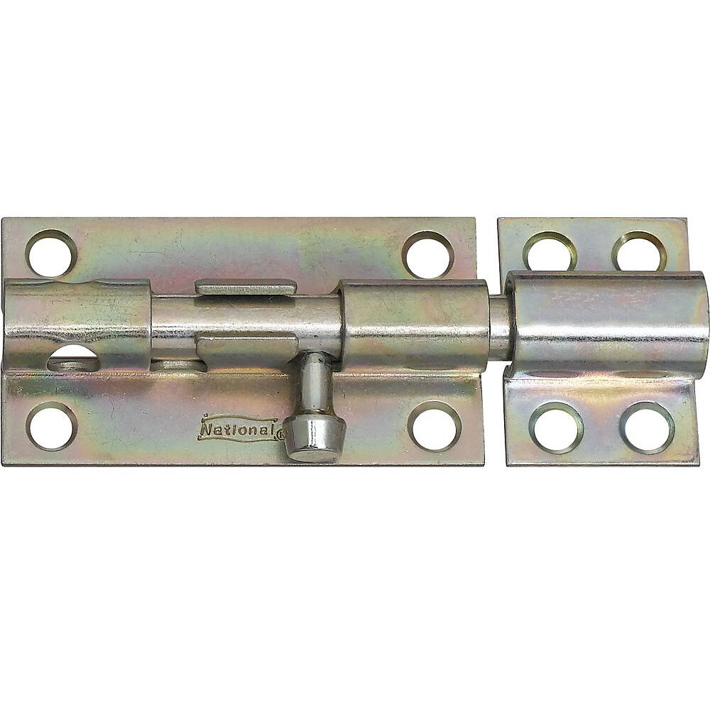 National  N162-370  Heavy Duty 4" Barrel Bolt  - Zinc Plated (V831) National  N162-370  Heavy Duty 4" Barrel Bolt  - Zinc Plated (V831)