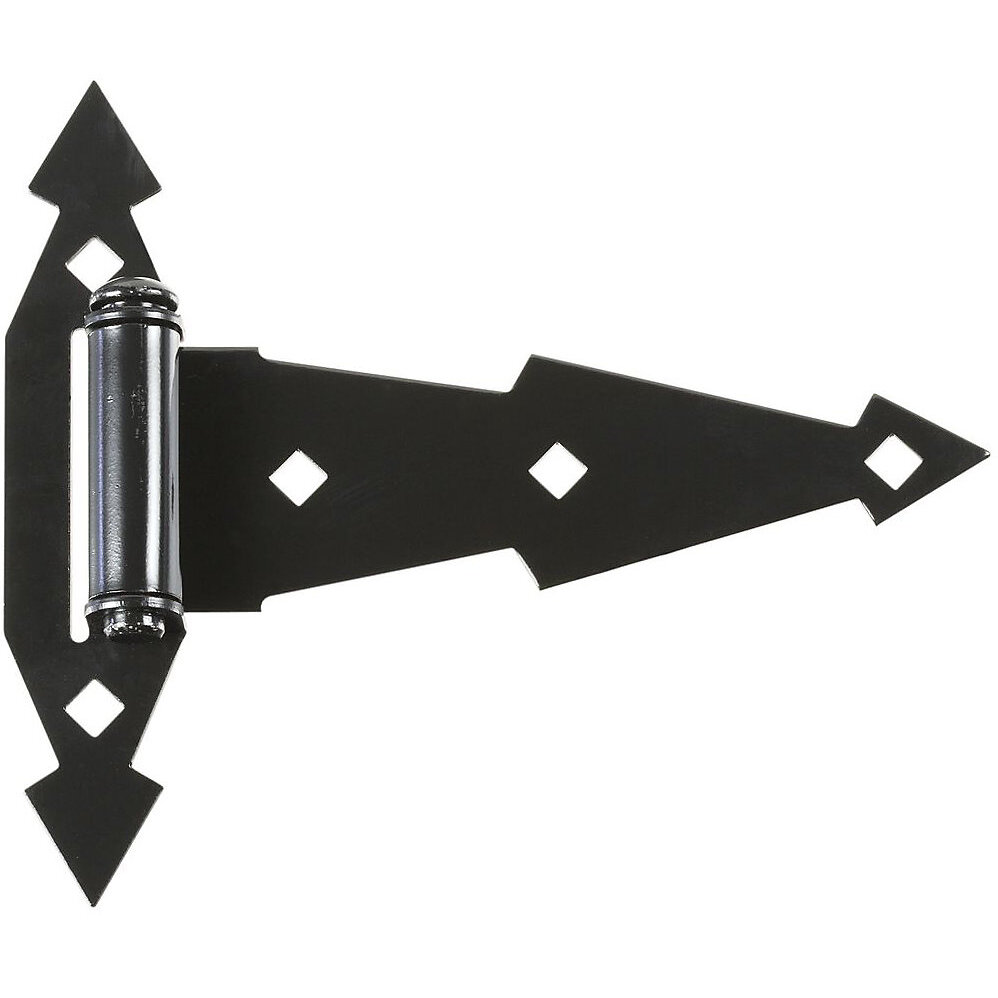 National N165-480  Ornamental 7" T-Hinge - Black (V849) - 2 Hinges per Package
