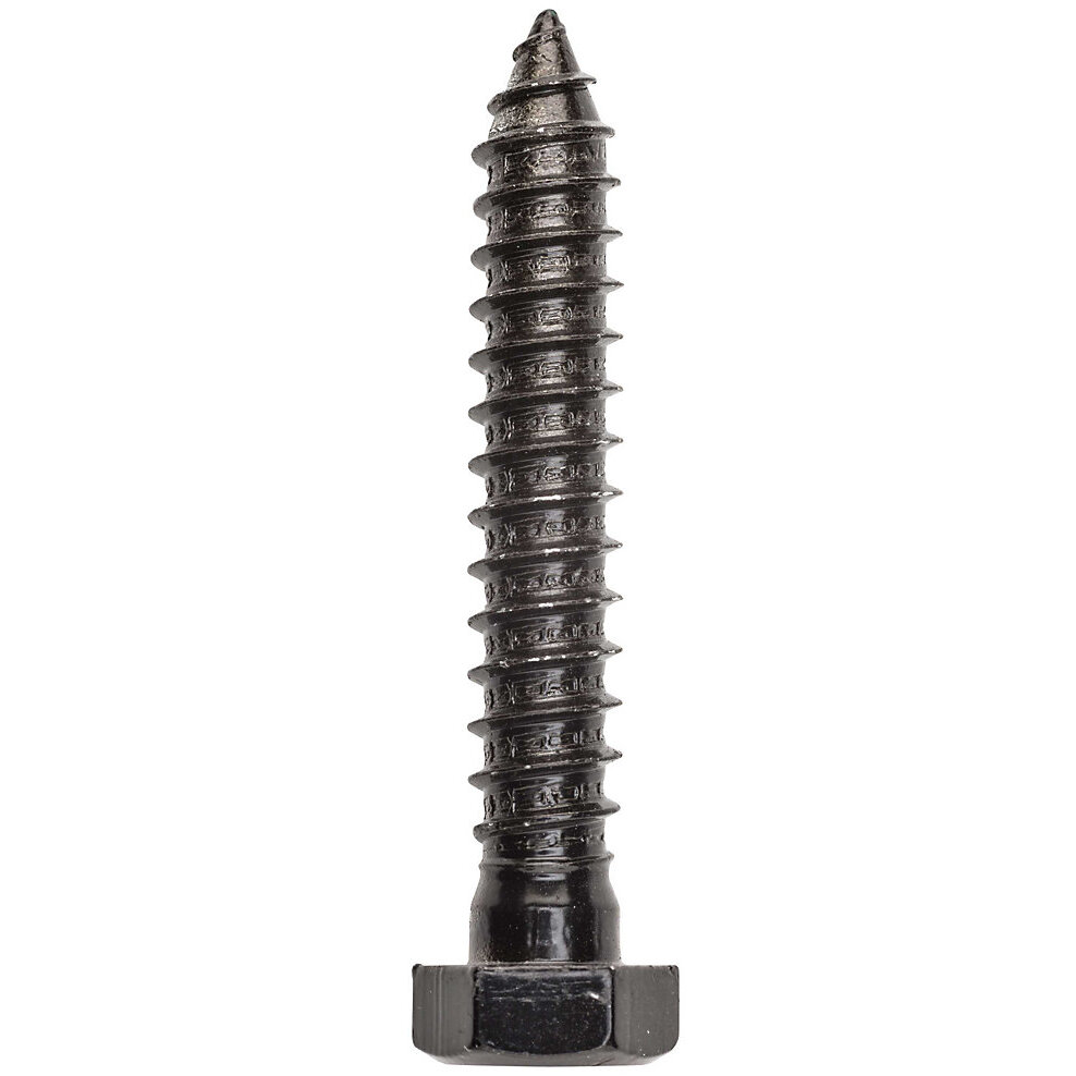 National N179-155 Hex Head Lag Bolt 1/2" x 3" - Black - 4 Per Package (V1863) National N179-155 Hex Head Lag Bolt 1/2" x 3" - Black - 4 Per Package (V1863)