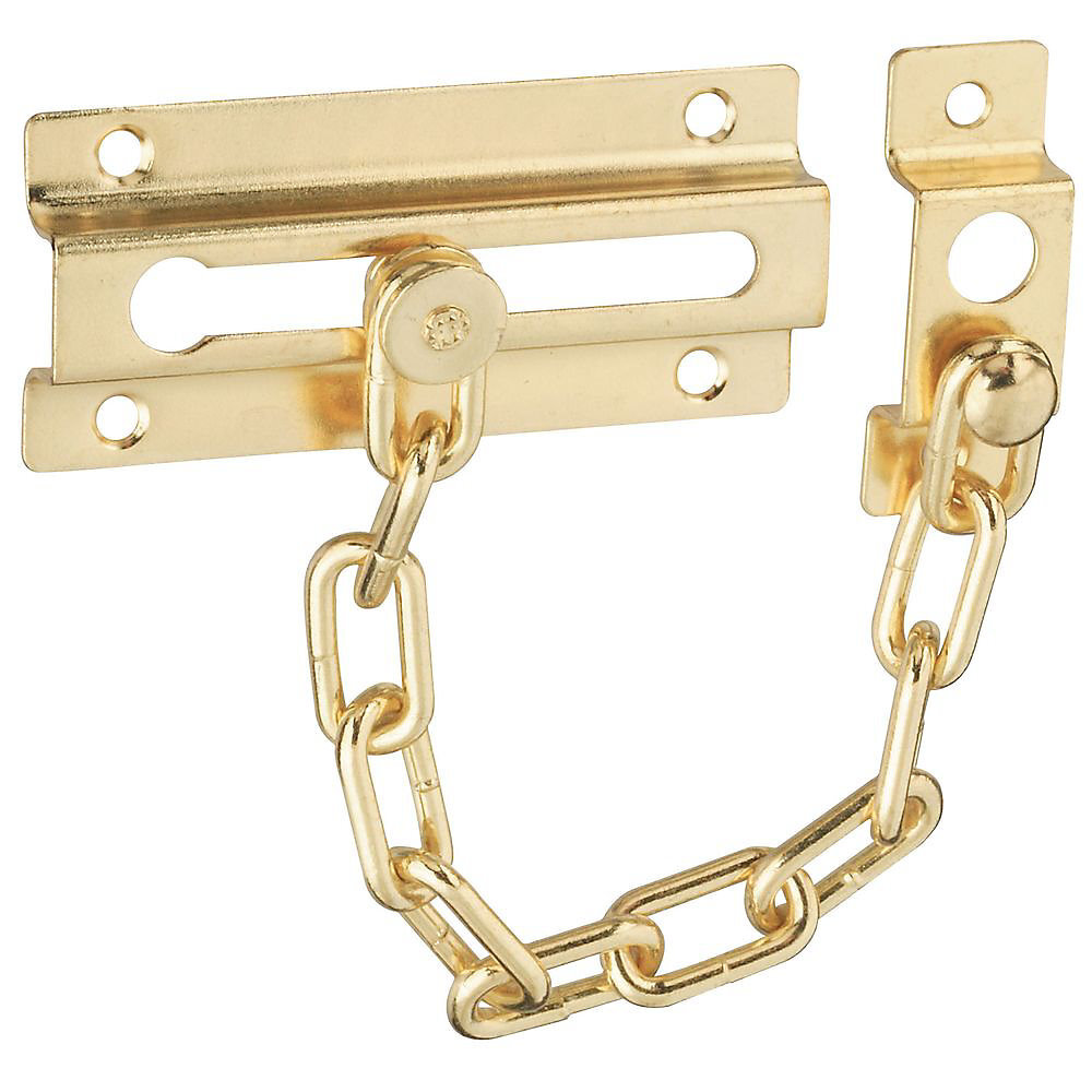 National  N183-590  Door Chain - Brass (V807)