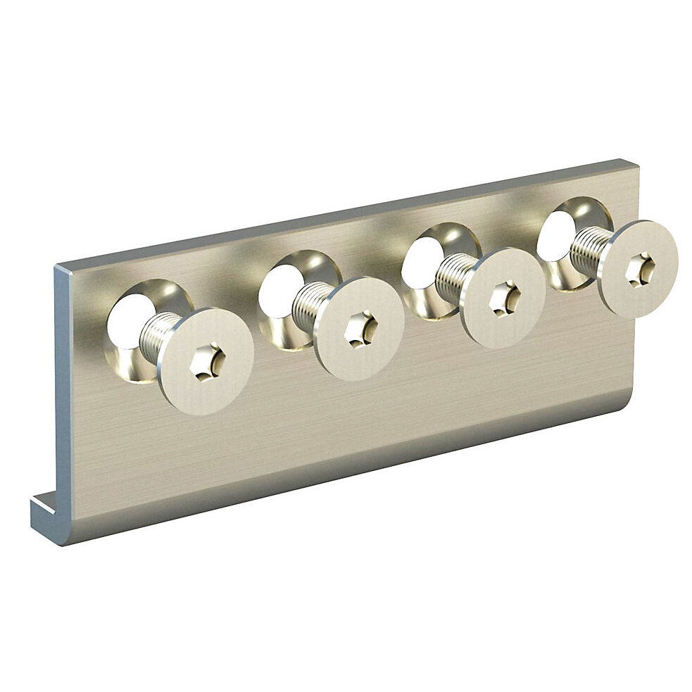 National N187-003  Sliding Door Rail Connector Adaptor - Satin Nickel (V980)