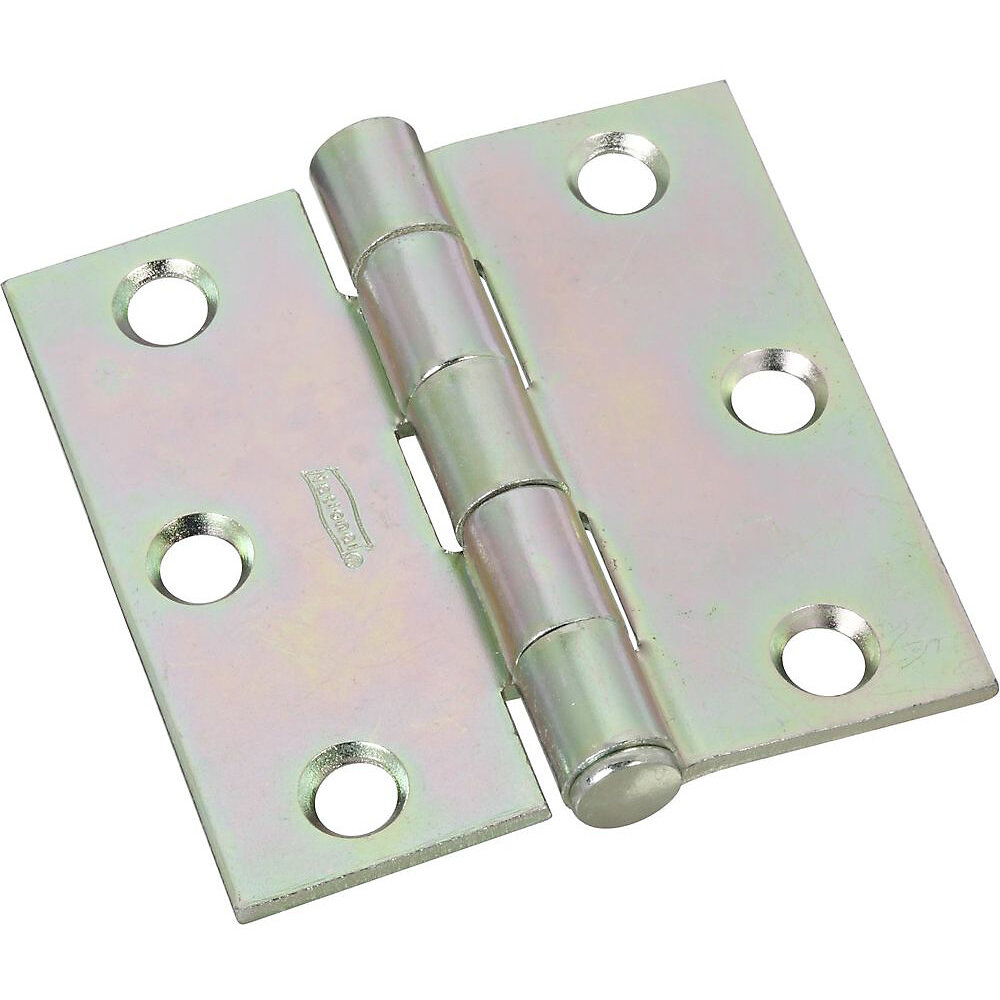 National  N195-644  Removable Pin 2-1/2" Broad Hinge - Zinc Plated -2 Per Package (V504)