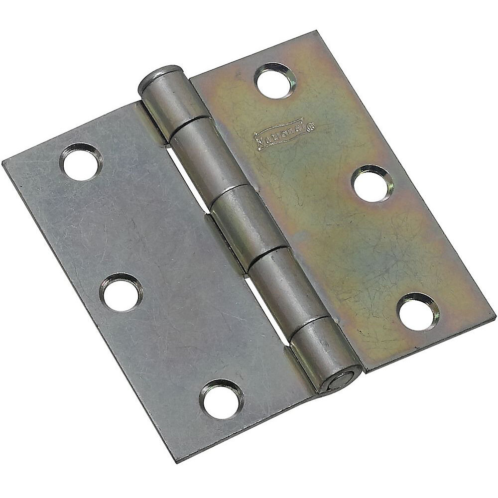 National N195-651  Removable Pin 3" Broad Hinge - Zinc Plated - 2 per Package (V504)