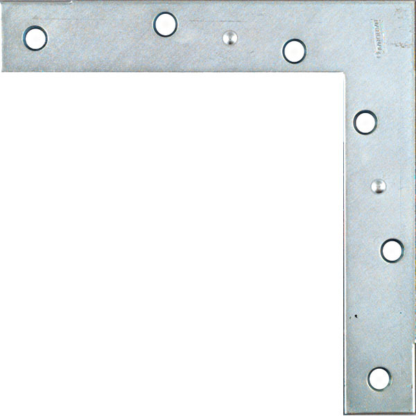 National N204-990  6" Flat Corner Brace - Zinc Plated