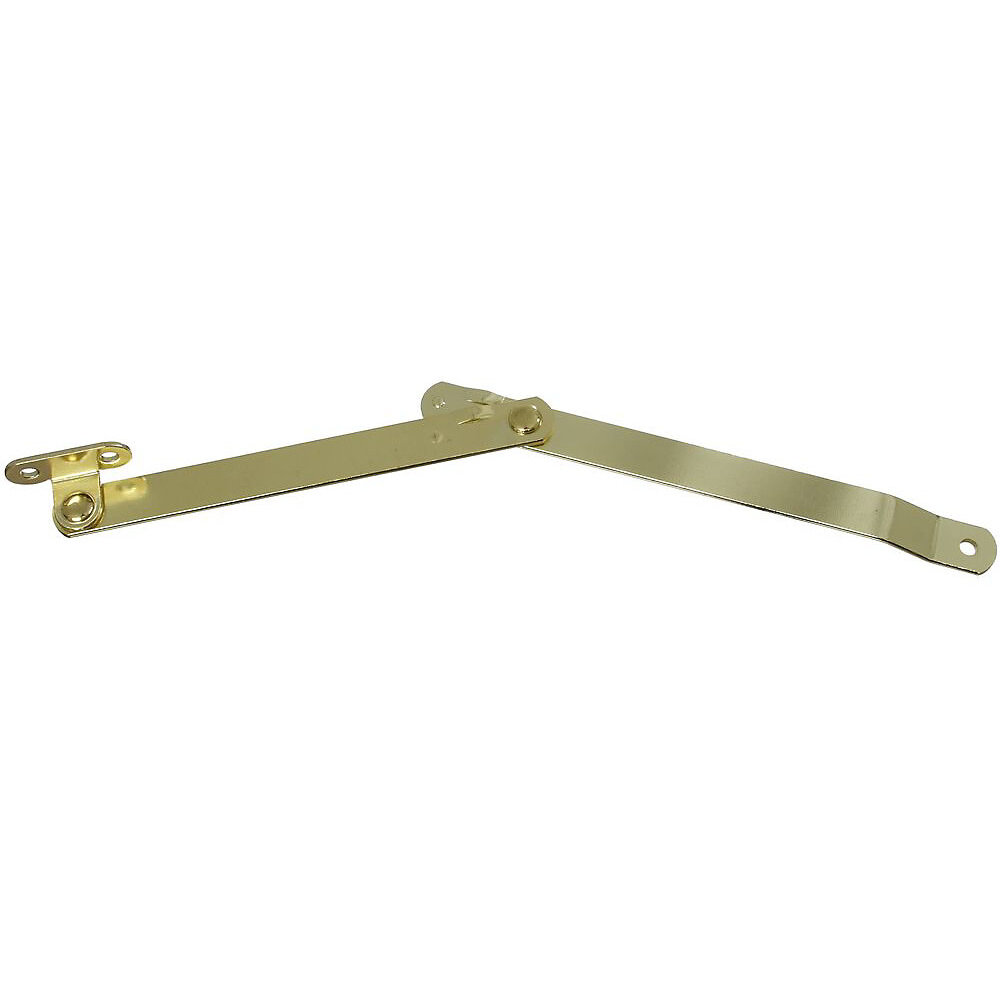 National N208-611  Folding Lid Support - Brass (V1890L)