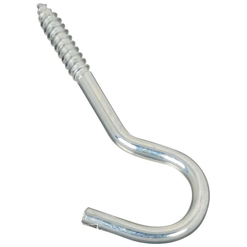 National N220-863  1/4" x 4-1/4" Screw Hook - Zinc Plated