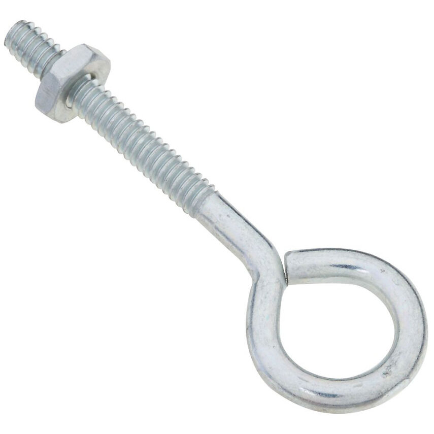 National N221-077  3/16" x 2-1/2" Eye Bolt With Nut - Zinc Plated