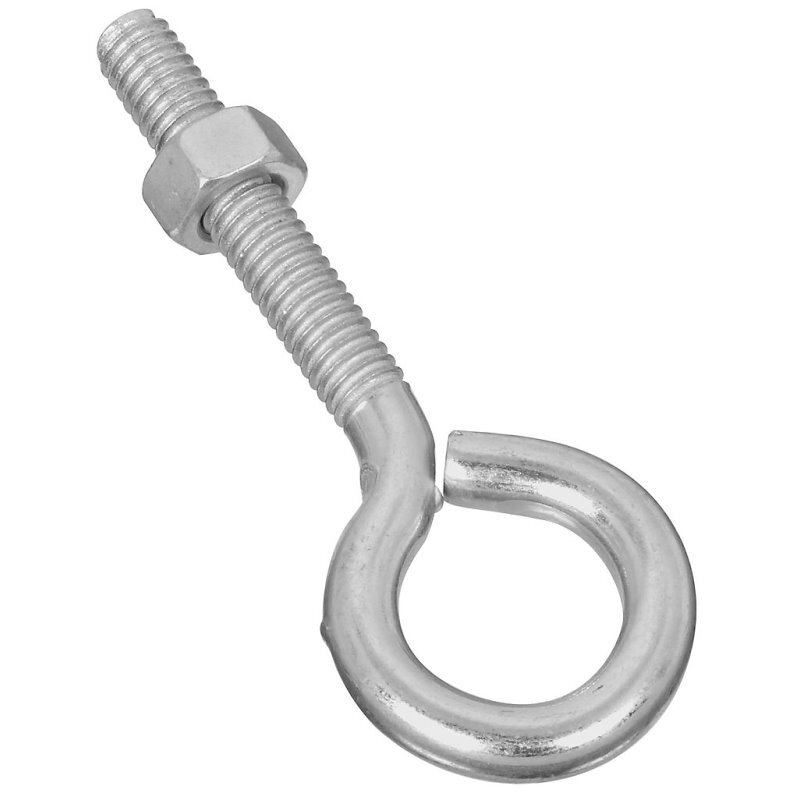National N221-218   5/16" x 3-1/4" Eye Bolt With Nut - Zinc Plated