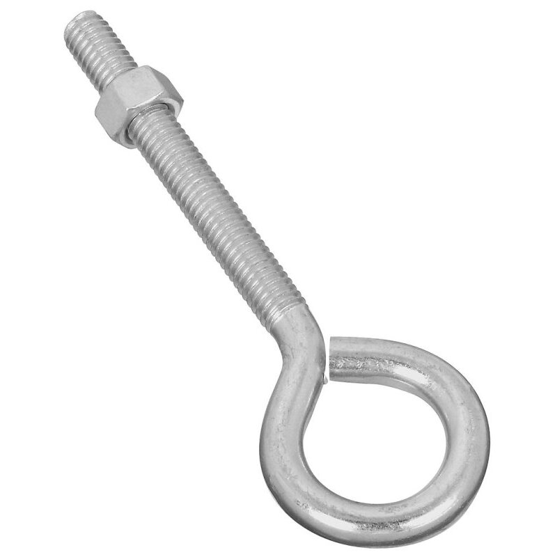 National N221-275 3/8 x 5" Eye Bolt With Nut - Zinc Plated National N221-275 3/8 x 5" Eye Bolt With Nut - Zinc Plated