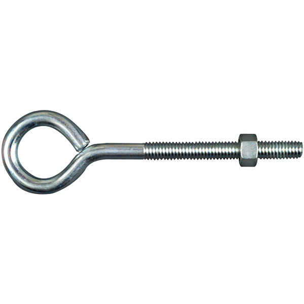 National N221-283  3/8" x 6" Eye Bolt with Nut - Zinc Plated