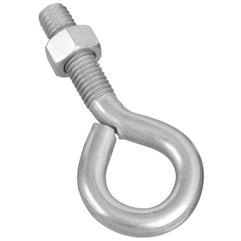 National N221-309  1/2 x 4" Eye Bolt  With Nut- Zinc Plated