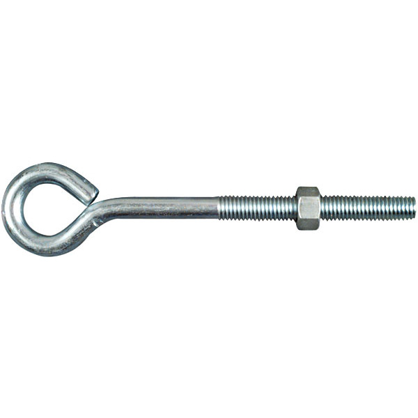 National N221-325  1/2" x 8" Eye Bolt with Nut - Zinc Plated