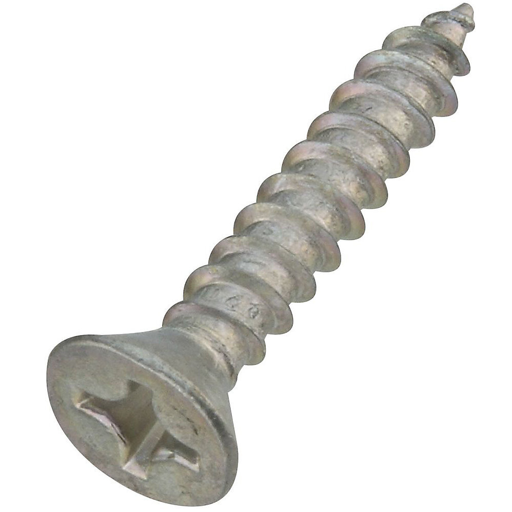 National N223-982  #12 x 1-1/4" Wood Screw - Zinc Plated - 18 per Package (V286S)