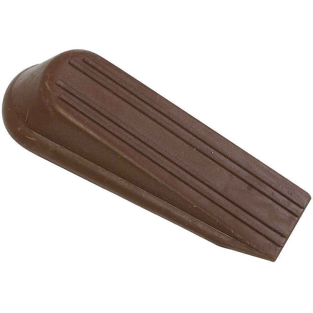 National N225-987  Rubber 4" Door Stop Wedge - Brown - 2 per Package (V334)