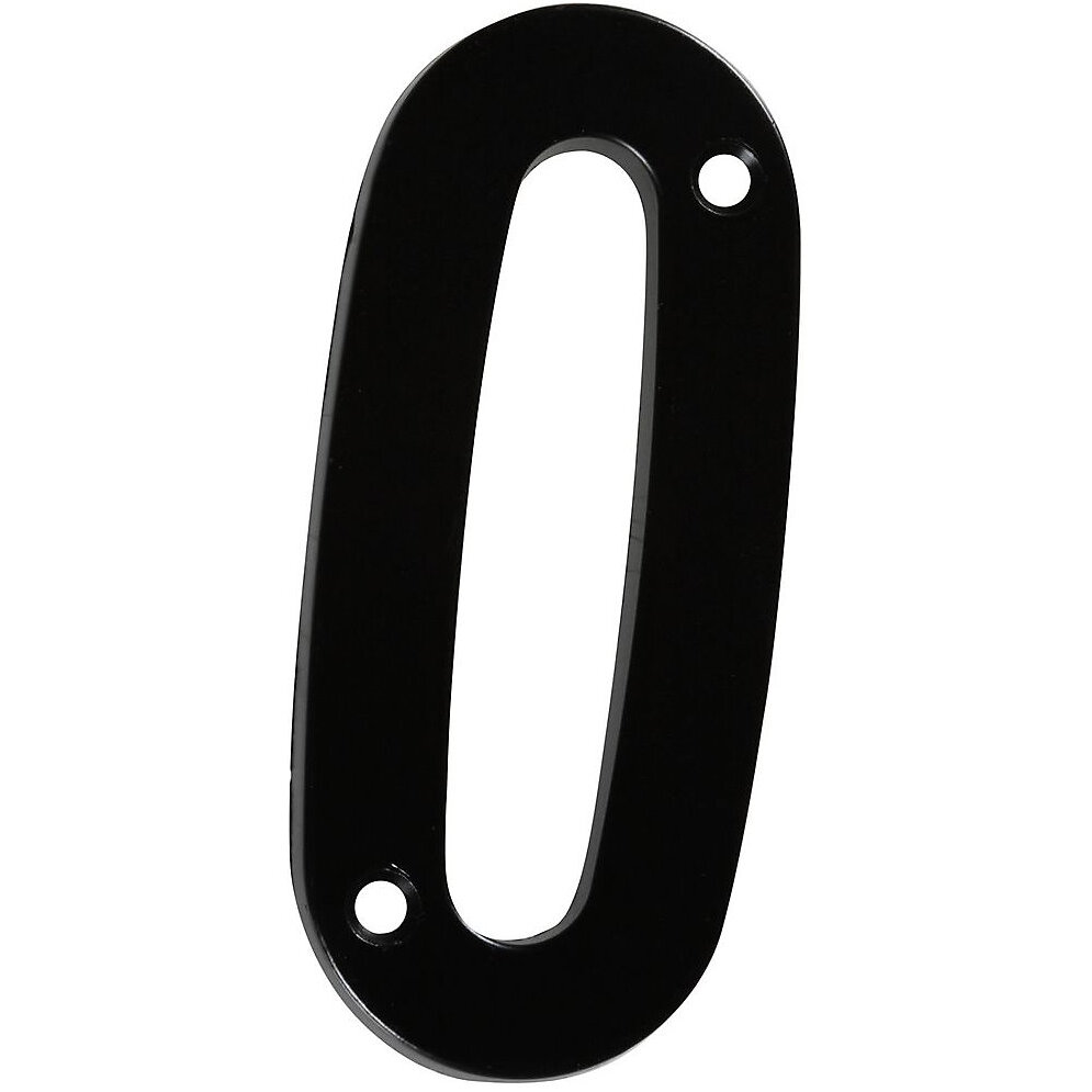 National N238-626  4" House Number #0 - Black (V871)