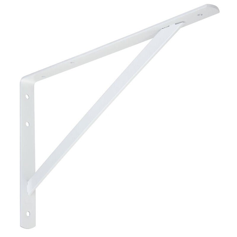 National N260-596  16" Super Strength Shelf Bracket - White (111BC)