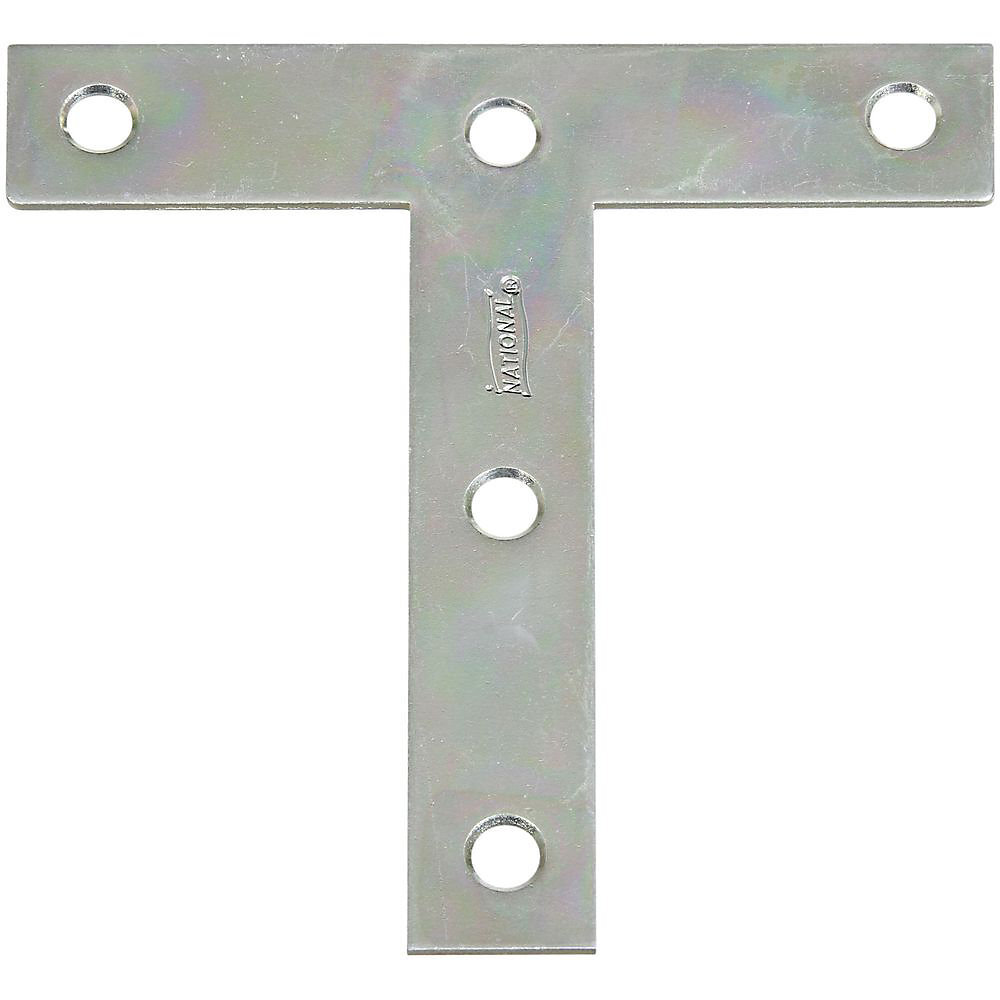 National N266-445  4" x 4" T-Plate - Zinc Plated (116BC)