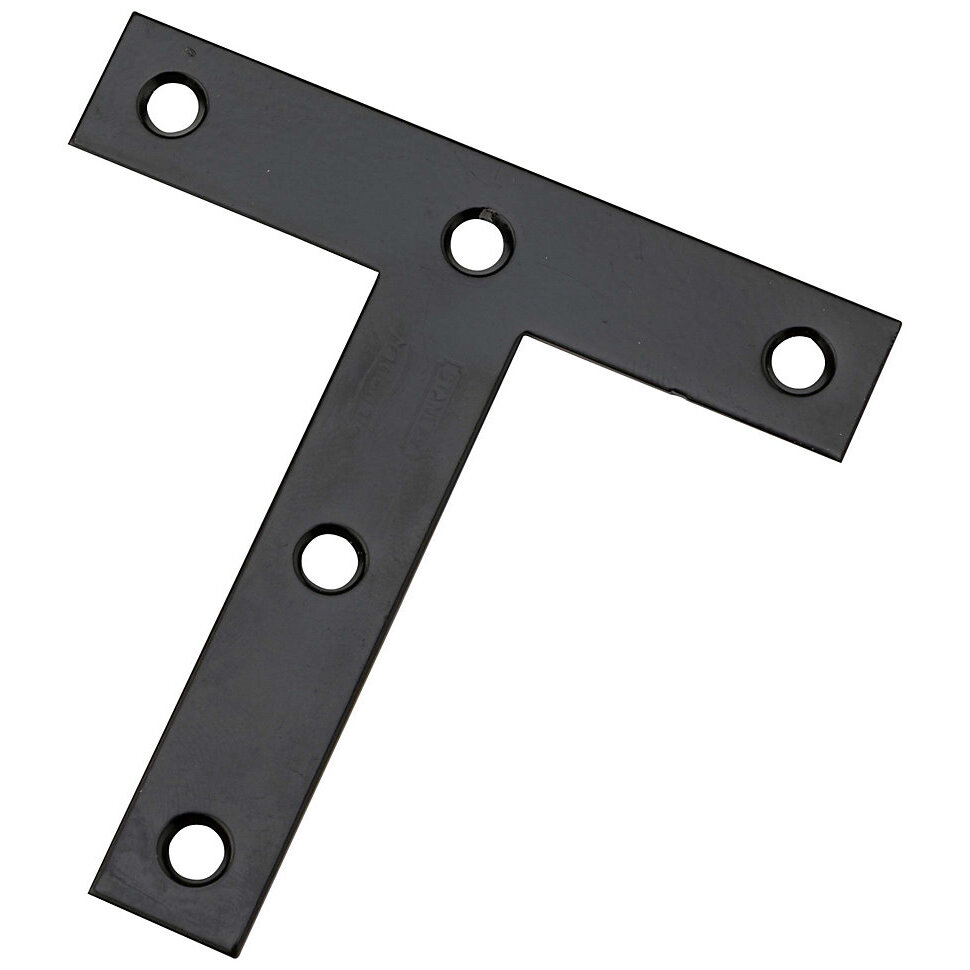 National  N266-470  4" x 4" T-Plate - Black (116BC)