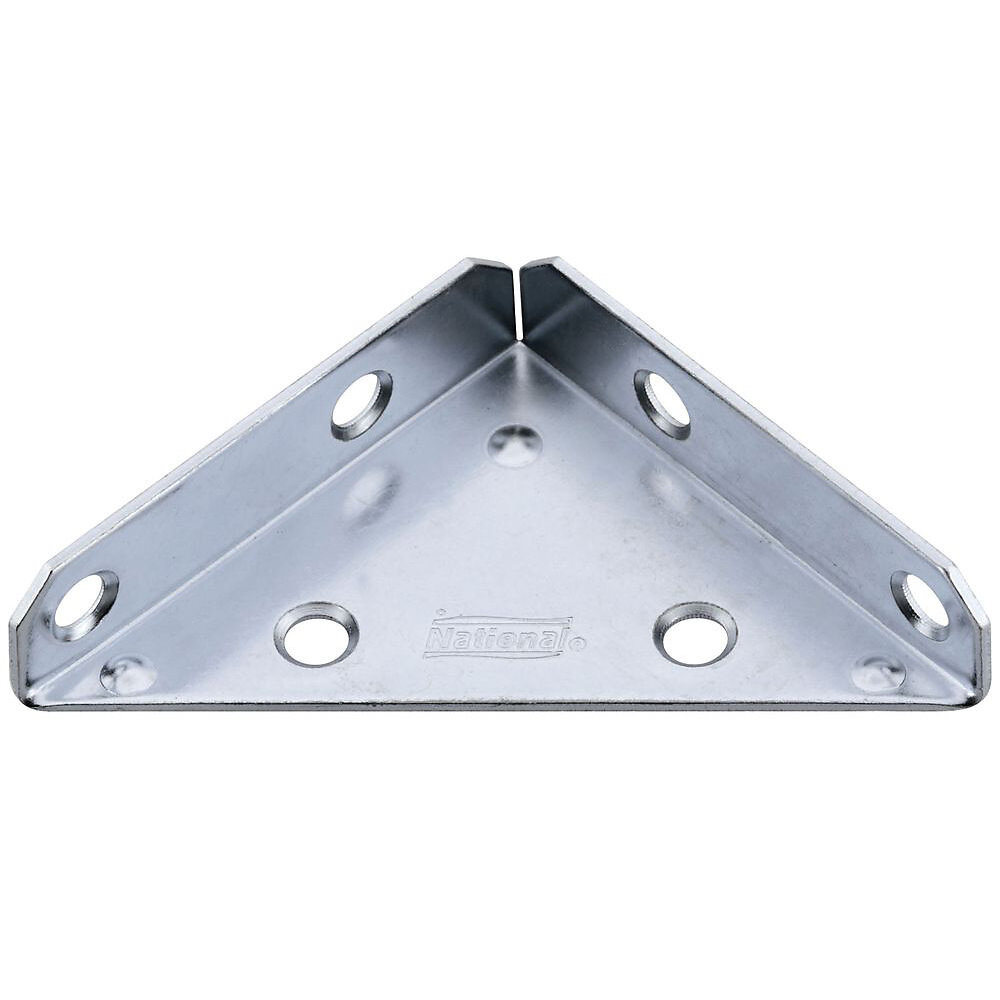 National N337-683  Heavy Duty 3" Corner Brace - Zinc Plated - 2 per Package (V124)