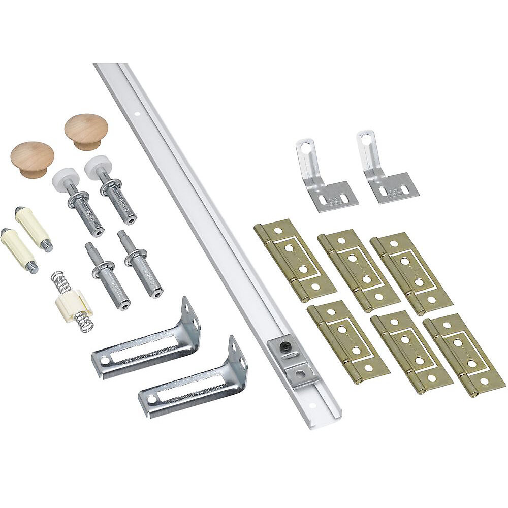 National N343-723 48" Bi-Fold Door Hardware Set - White (391D) National N343-723 48" Bi-Fold Door Hardware Set - White (391D)