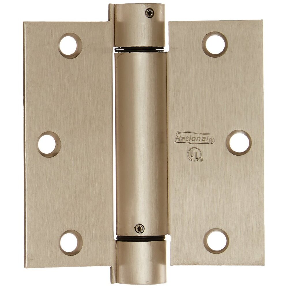 National N350-777  3-1/2" Spring Door Hinge - Satin Nickel (V520)