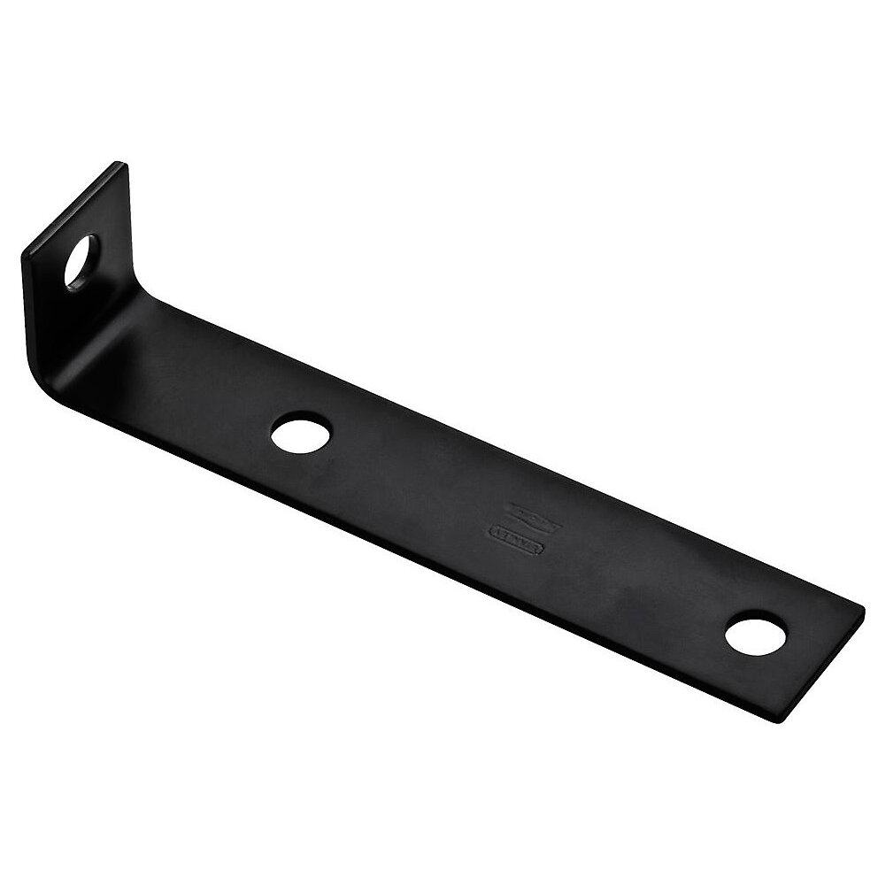 National N351-478  7.5" x 1.5" x 1.5" x 1/8" Offset Leg Corner Brace - Black