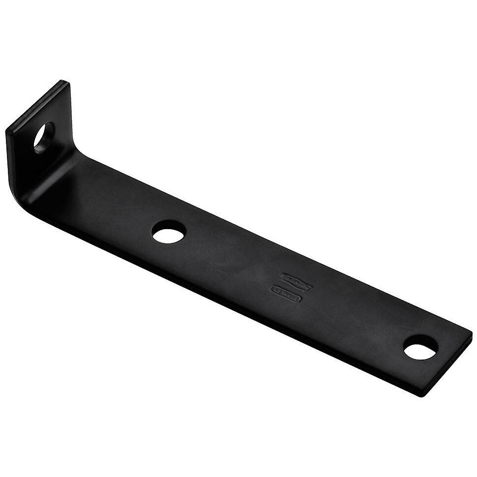 National N351-480  7.5" x 1.6" x 1.5" x 3/16" Offset Leg Corner Brace - Black