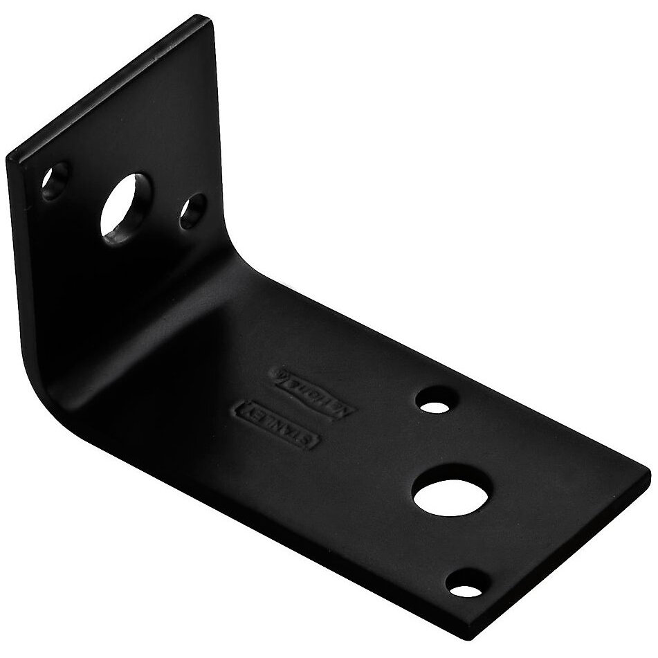 National N351-481  2.9" x 1.7" x 1.5" x 1/8" Offset Leg Corner Brace - Black