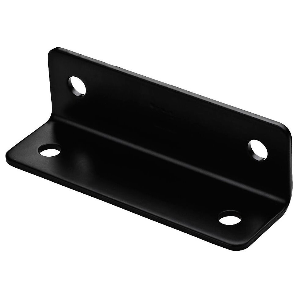 National N351-484  1.6" x 5" x 1/8" Wide Corner Brace - Black
