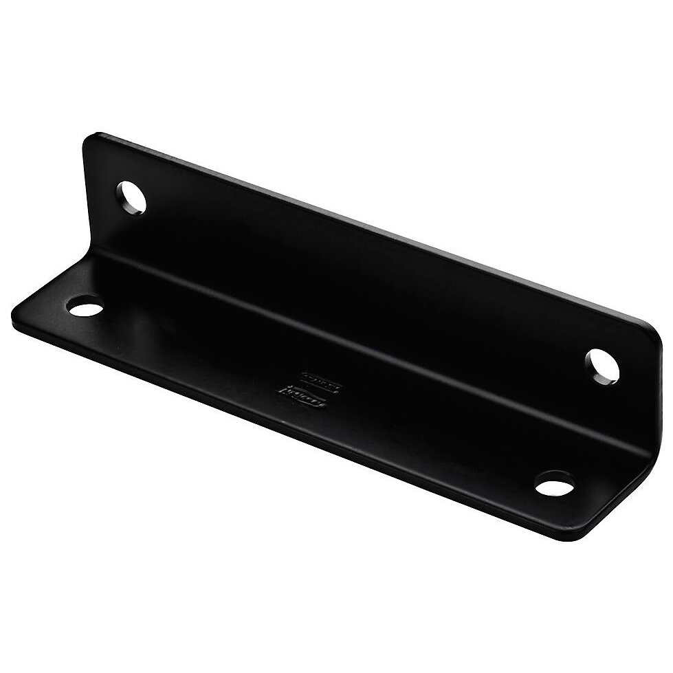National N351-486  1.6" x 7" x 1/8" Wide Corner Brace - Black