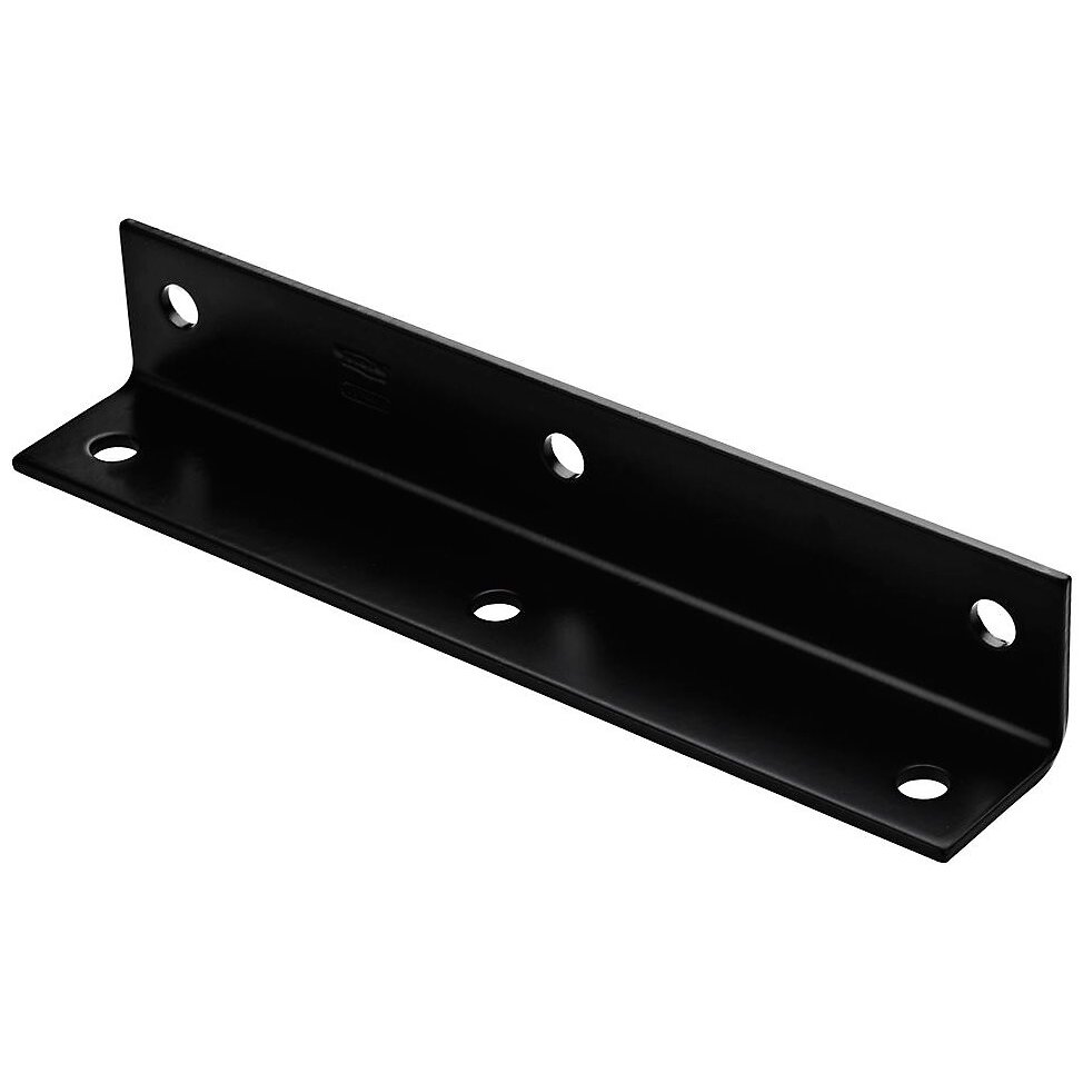 National N351-487  1.6" x 9" x 1/8" Wide Corner Brace - Black