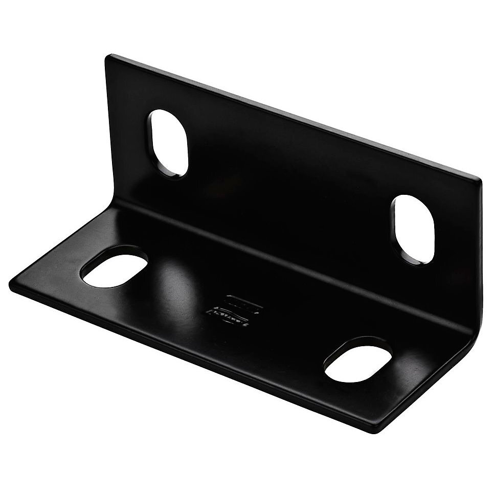 National N351-488  2.1" x 5" x 1/8" Wide Corner Brace - Black