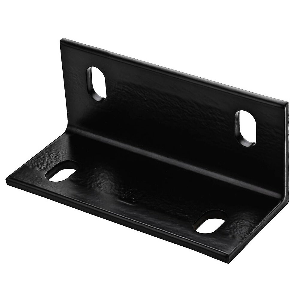 National N351-493  3" x 6.6" x 1/4" Wide Corner Brace - Black