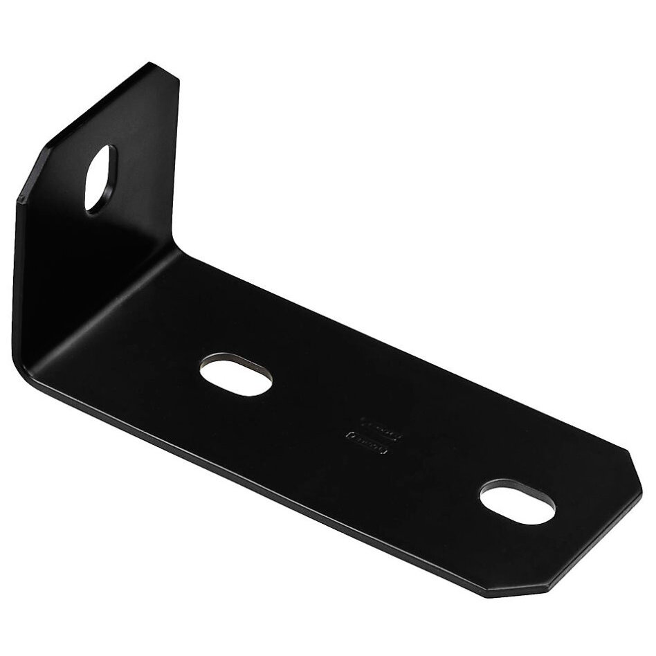 National N351-498 6.8" x 3" x 3" x 1/8" Offset Corner Brace - Black National N351-498 6.8" x 3" x 3" x 1/8" Offset Corner Brace - Black