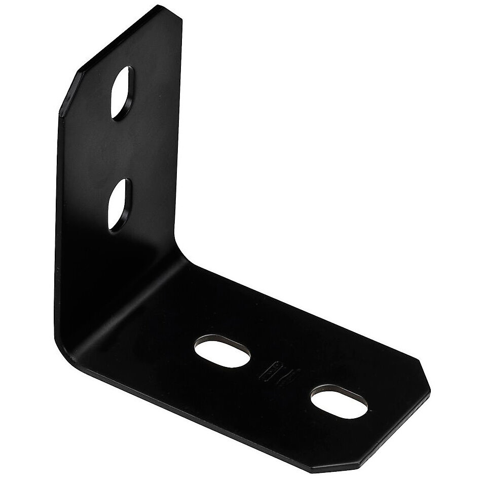 National  N351-500  4.9" x 3" x 1/8" Structural Corner Brace - Black (1156BC)