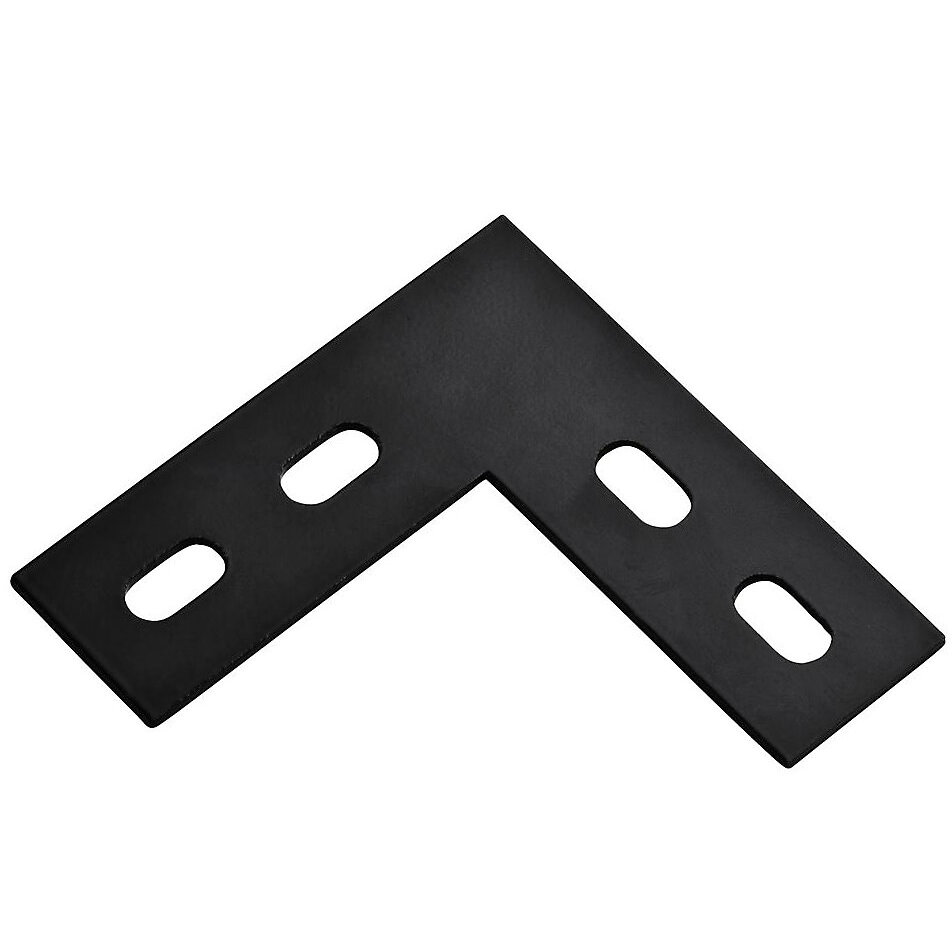 National  N351-504  4.5" x 1.5" x 1/8" Corner Plate - Black (1175BC)