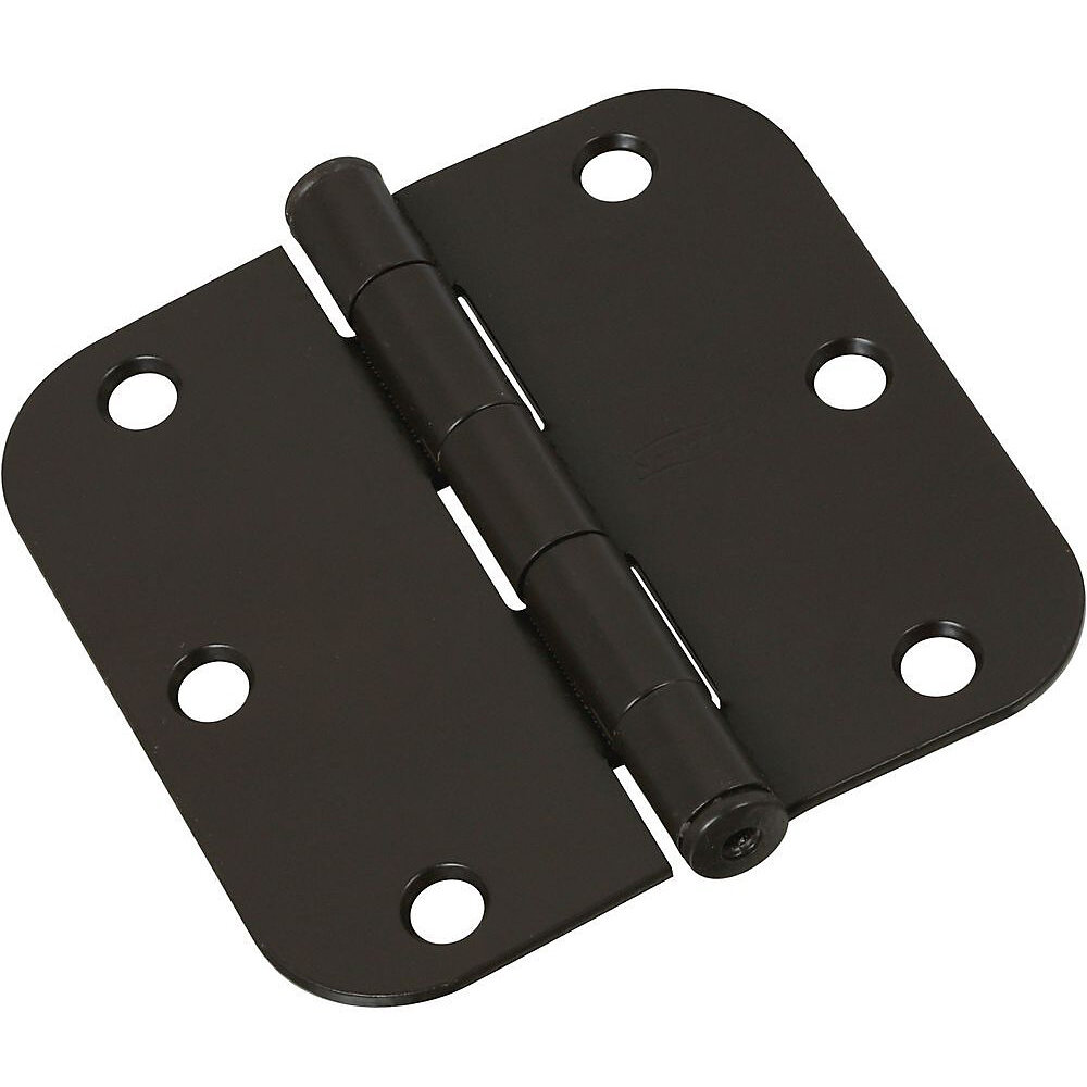 National N830-197  3-1/2" Round Corner Door Hinge - Oil Rubbed Bronze (SPB512R5/8)