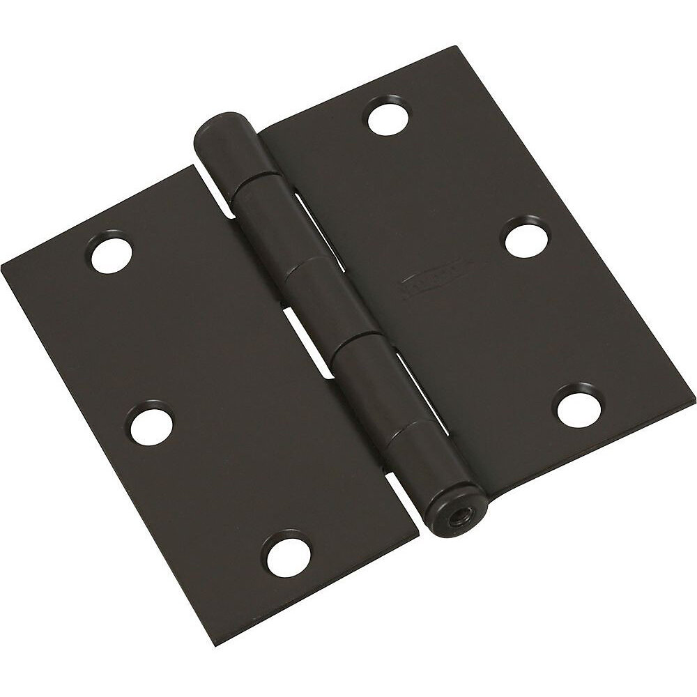 National N830-203  3-1/2" Square Corner Door Hinge -Oil Rubbed Bronze (SPB512)
