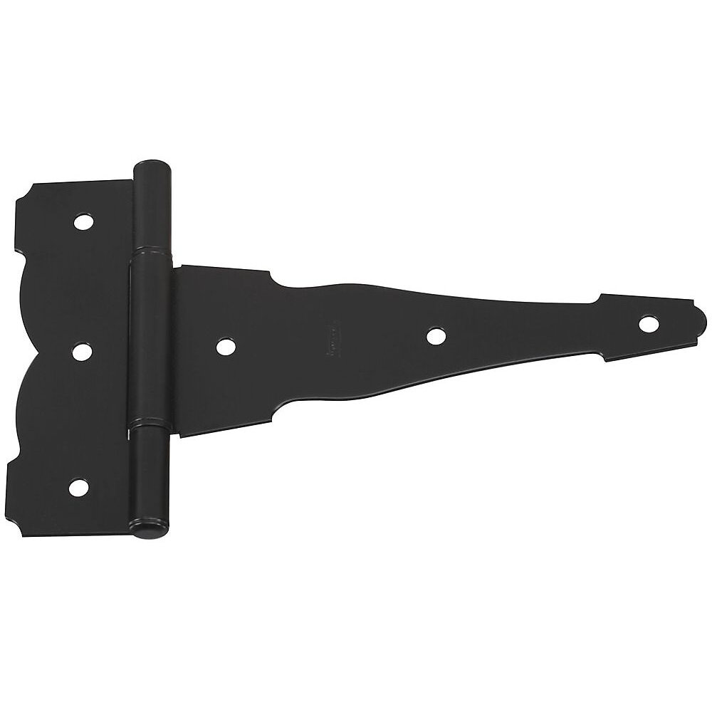 National N881-920 8" Ornamental / Reversible T-Hinge - Black - 2 per Package (V841)