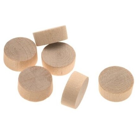 Cindoco F34F  3/4" Birch Flat Head Screwhole Plugs 6 Per Bag